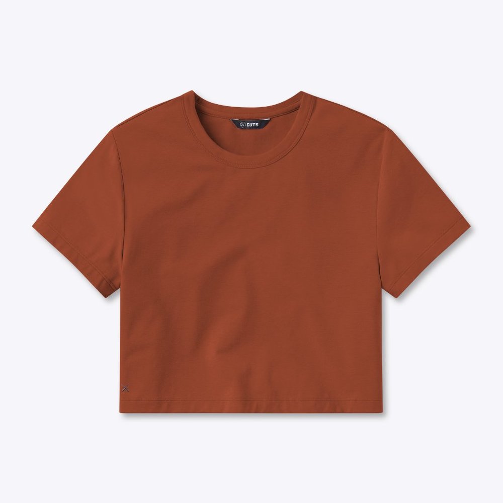 Cuts Clothing Almost Friday Cropped tee - Tuscan